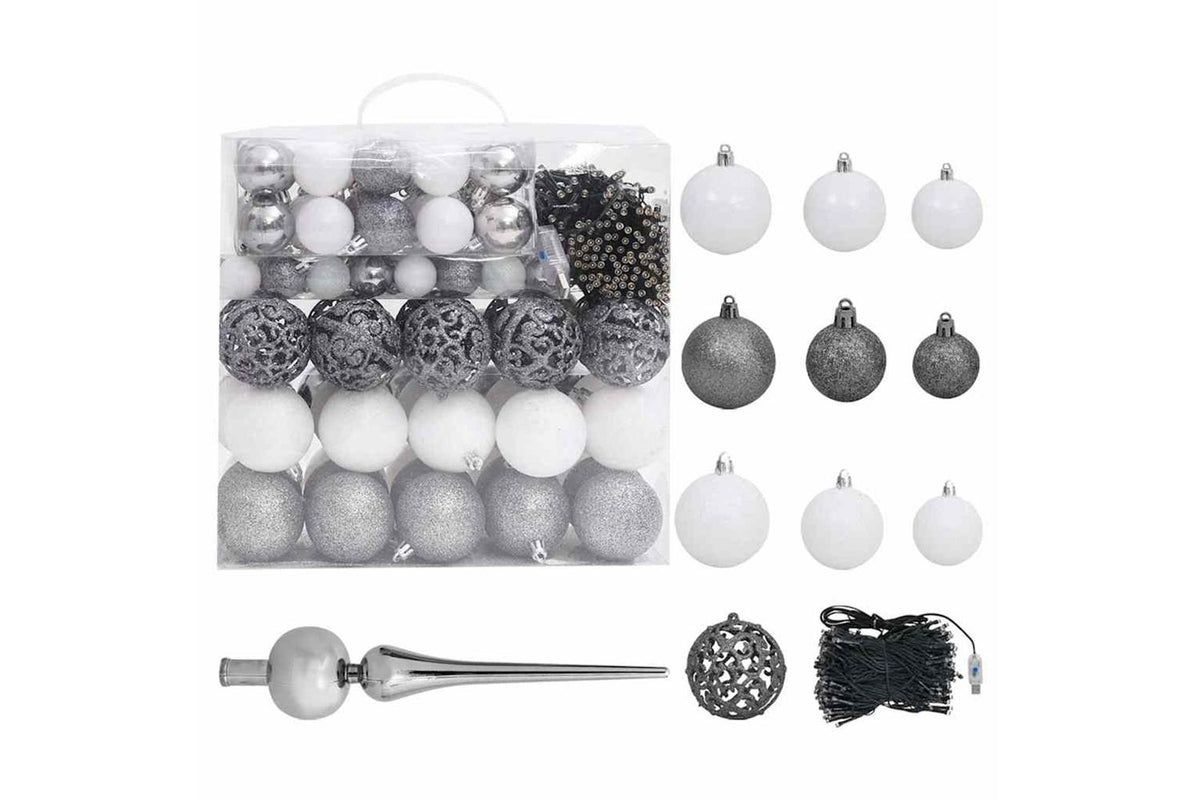 Vidaxl Artificial Pre-lit Christmas Tree Ball Set Pinecones 210 Cm-4
