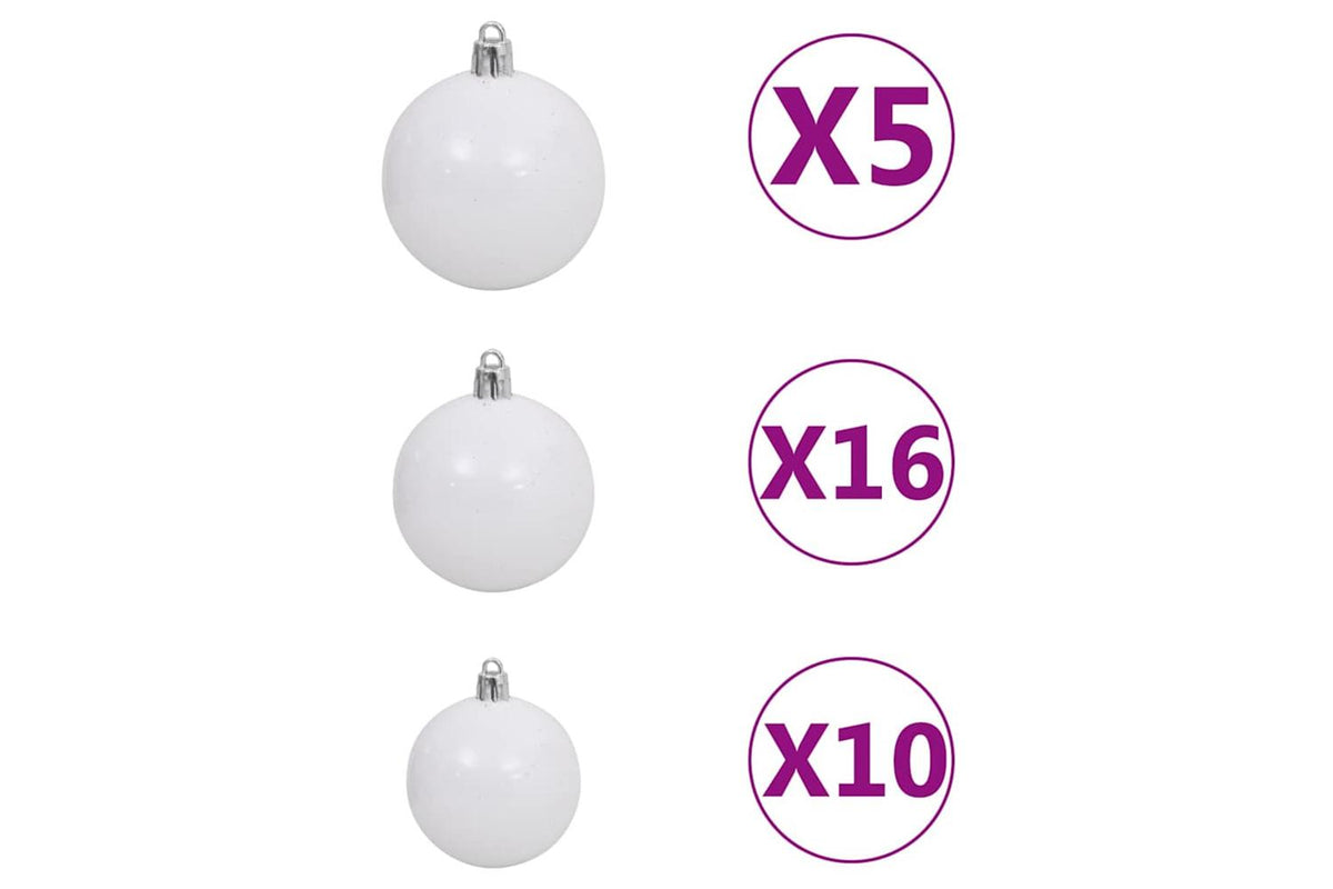 Vidaxl Artificial Pre-lit Christmas Tree Ball Set Pinecones 210 Cm-6