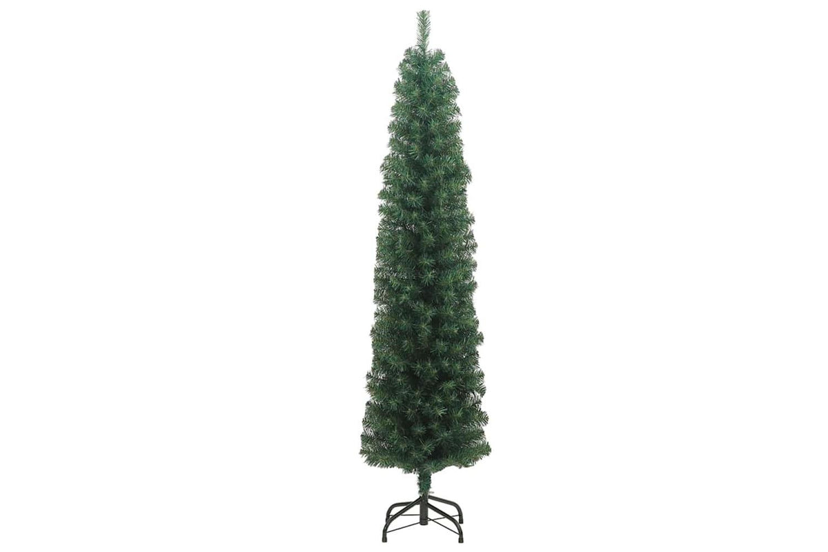 Vidaxl Slim Artificial Christmas Tree With Stand Green 240 Cm Pvc-3