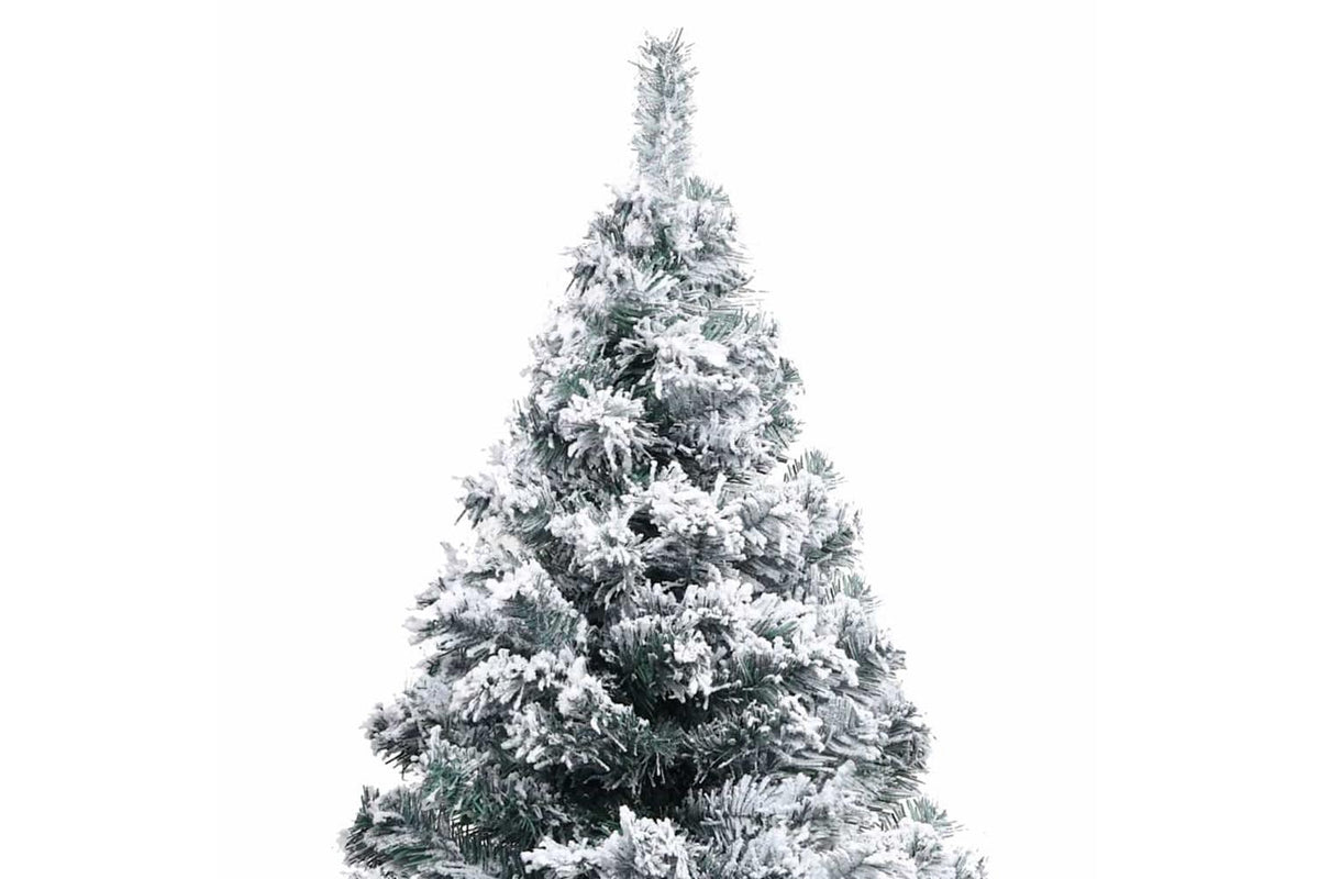 Vidaxl Artificial Christmas Tree With Flocked Snow Green 150 Cm Pvc-3