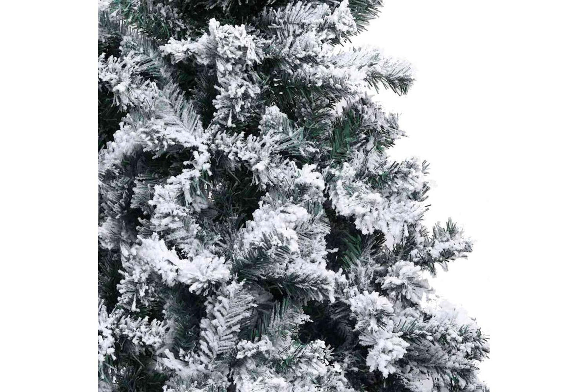 Vidaxl Artificial Christmas Tree With Flocked Snow Green 150 Cm Pvc-4