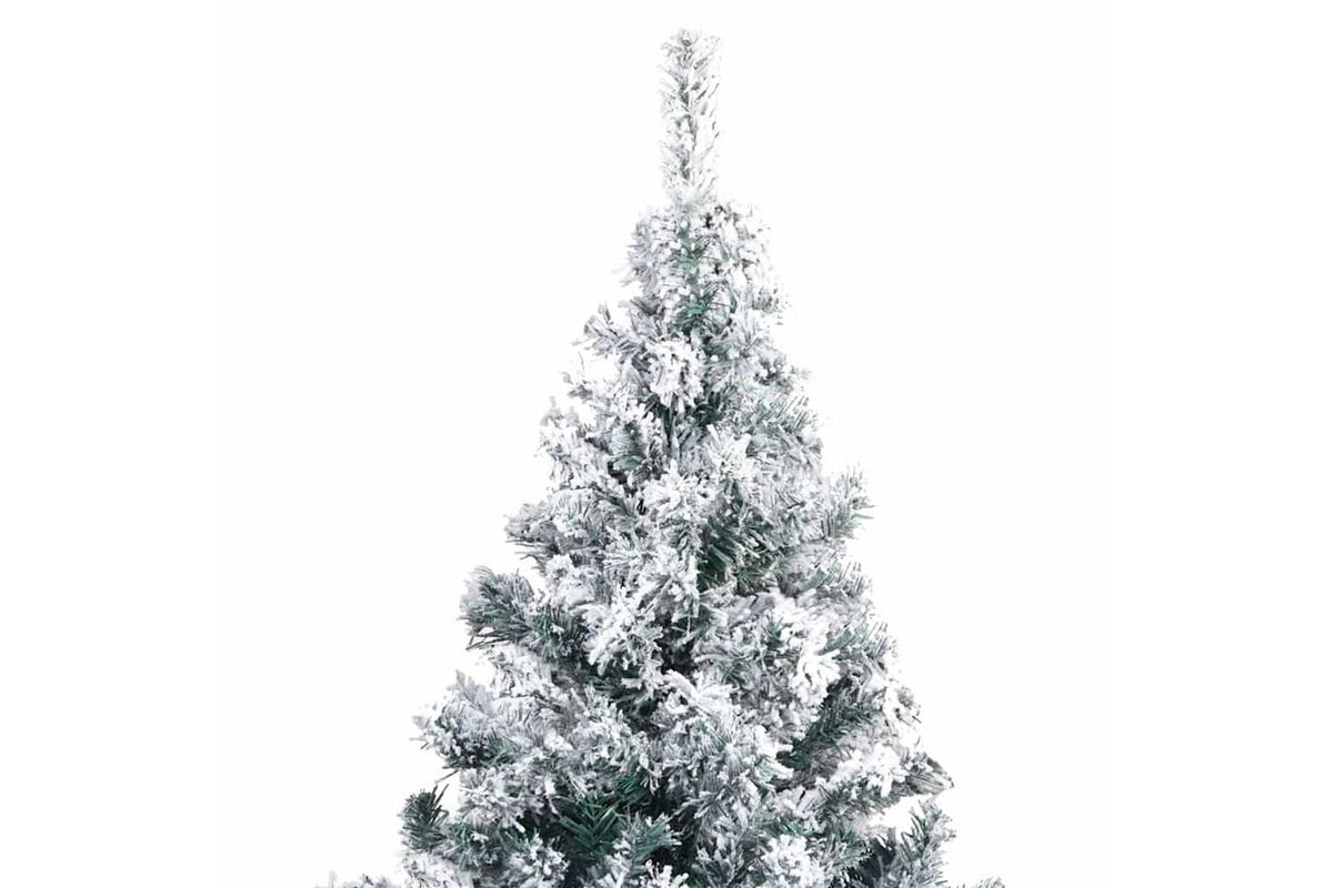 Vidaxl Artificial Christmas Tree With Flocked Snow Green 180 Cm Pvc-3