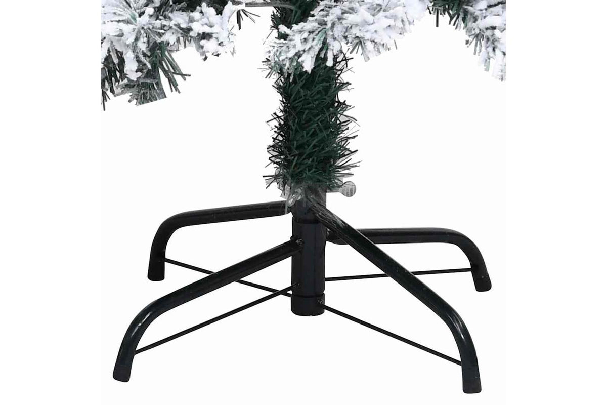 Vidaxl Artificial Christmas Tree With Flocked Snow Green 180 Cm Pvc-5