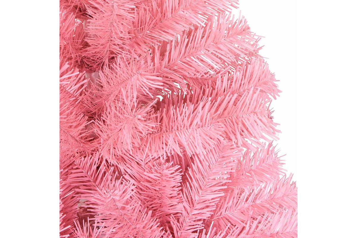 Vidaxl Artificial Christmas Tree With Stand Pink 210 Cm Pvc-5