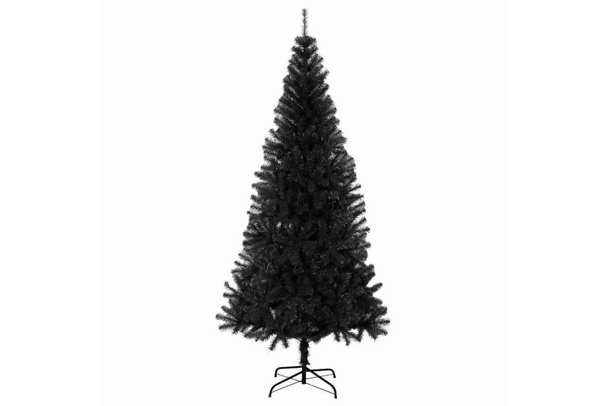 Vidaxl Artificial Christmas Tree With Stand Black 180 Cm Pvc-3