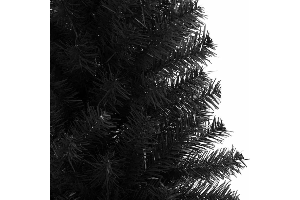 Vidaxl Artificial Christmas Tree With Stand Black 180 Cm Pvc-5