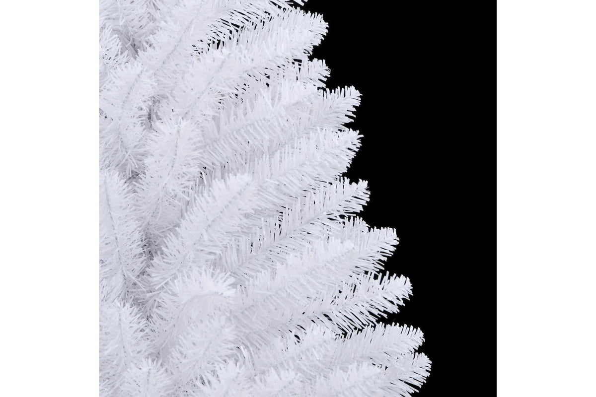 Vidaxl Artificial Christmas Tree 150 Leds Pvc And Steel White-7