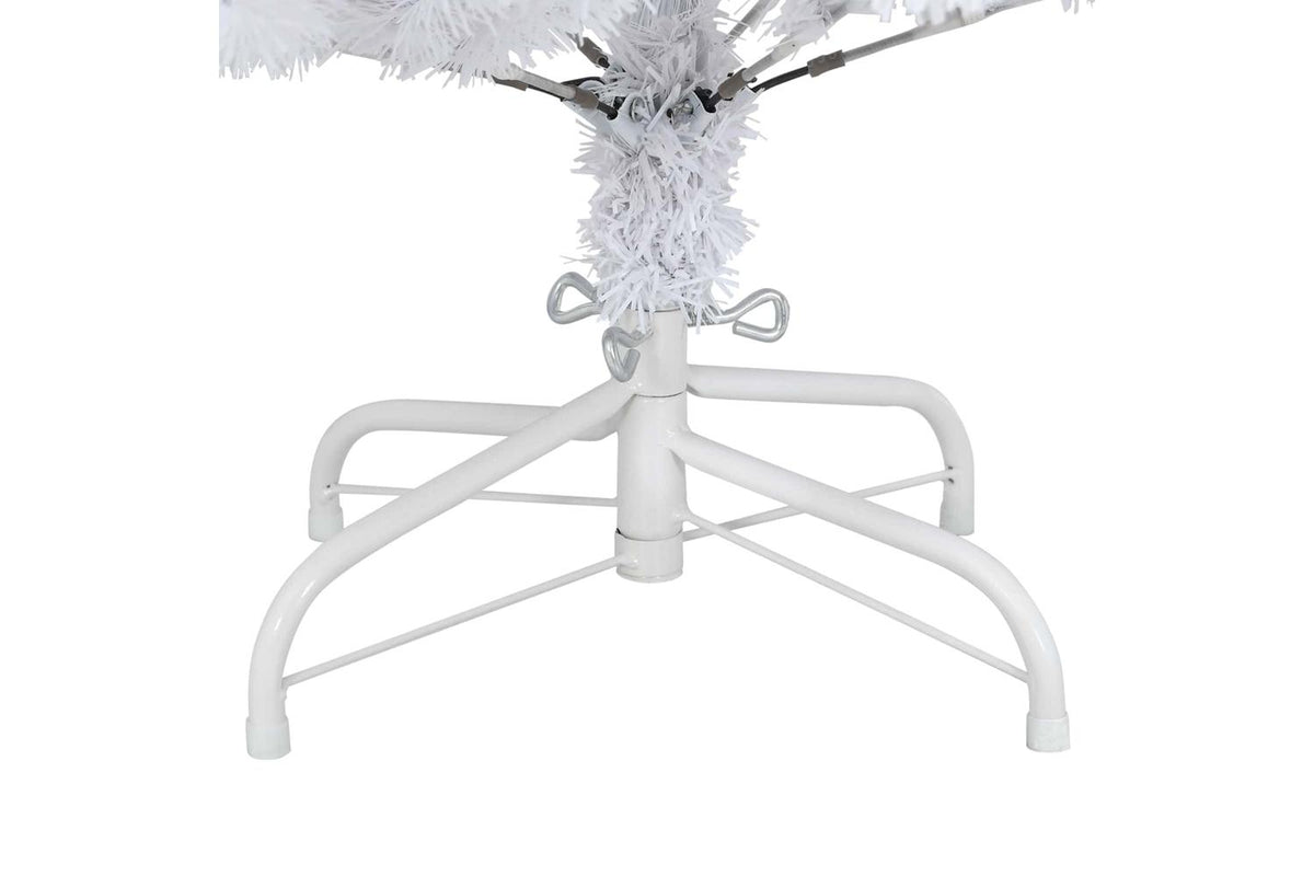 Vidaxl Artificial Christmas Tree 150 Leds Pvc And Steel White-8