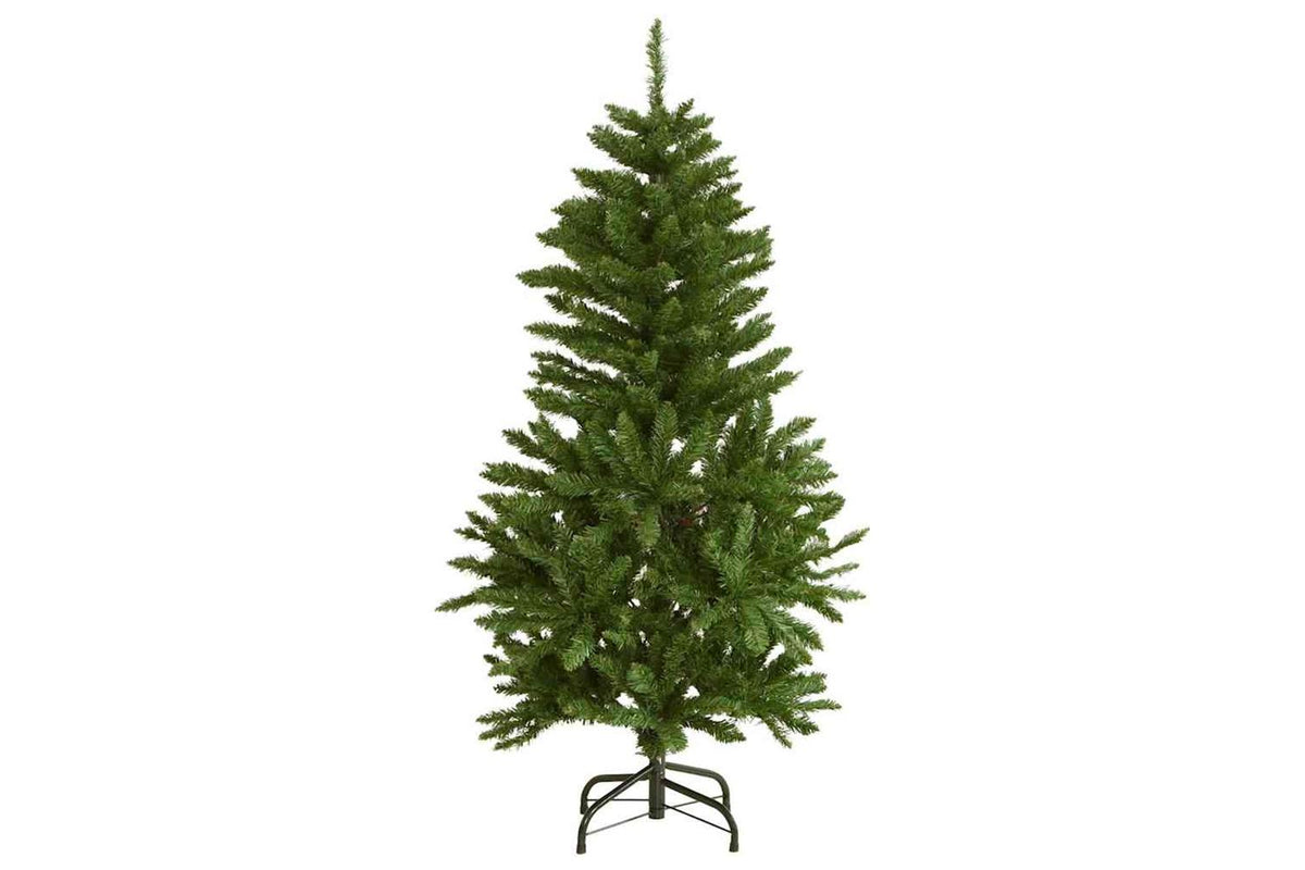 Vidaxl Artificial Hinged Christmas Tree 150 Leds Ball Set 120 Cm-3