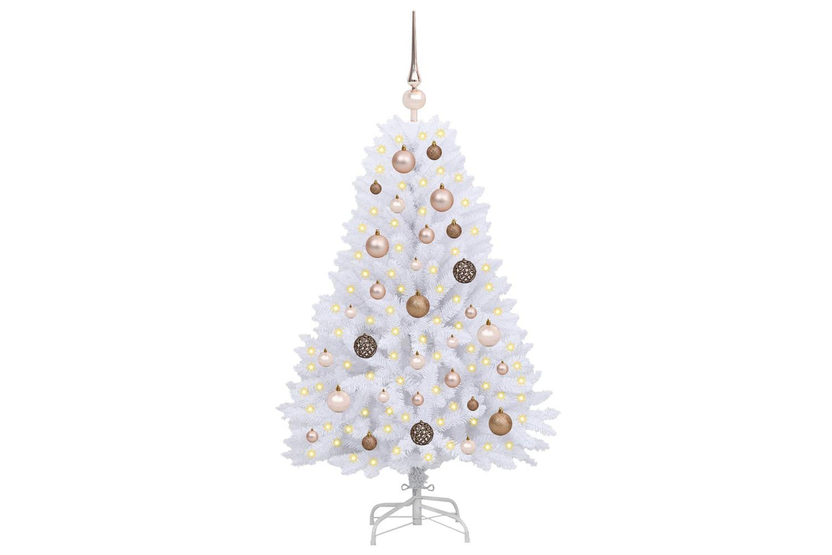 Vidaxl Artificial Christmas Tree 120 Cm Pvc And Steel White-3