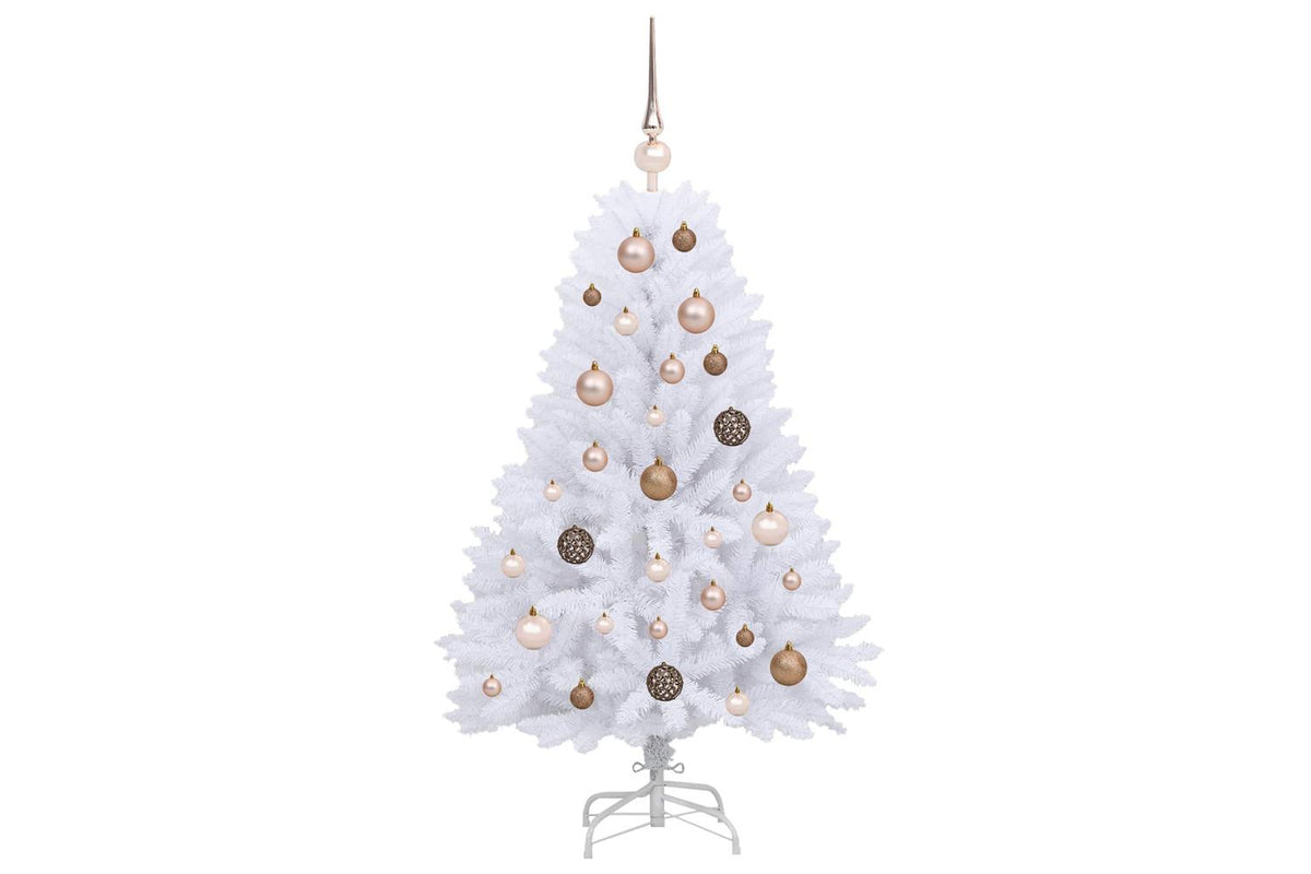 Vidaxl Artificial Christmas Tree 120 Cm Pvc And Steel White-4