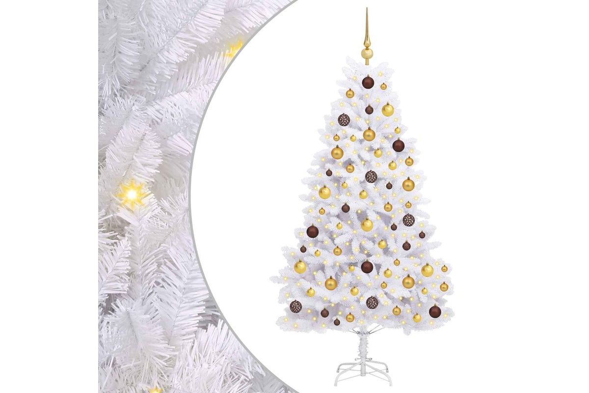 Vidaxl Artificial Christmas Tree 180 Cm Pvc And Steel White