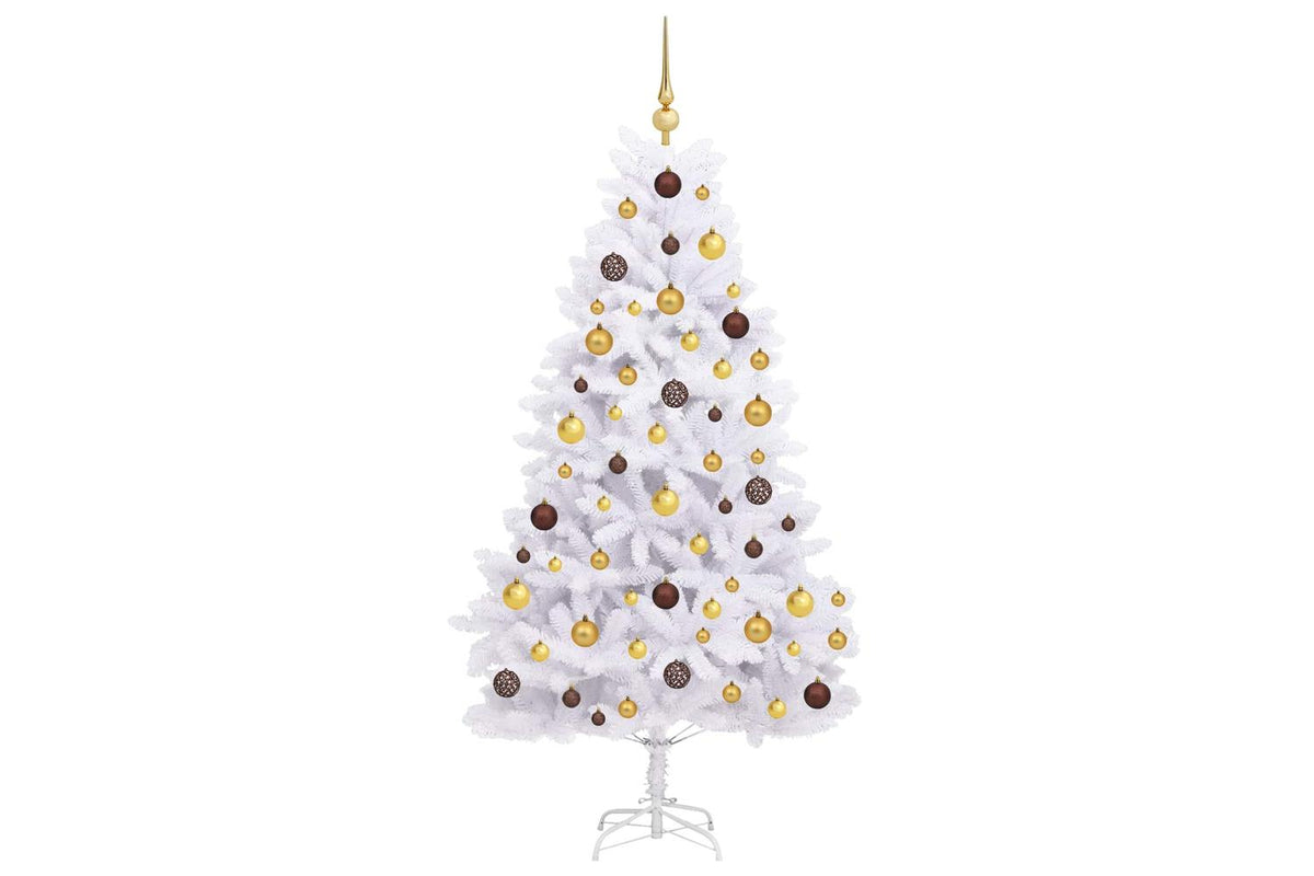 Vidaxl Artificial Christmas Tree 180 Cm Pvc And Steel White-4