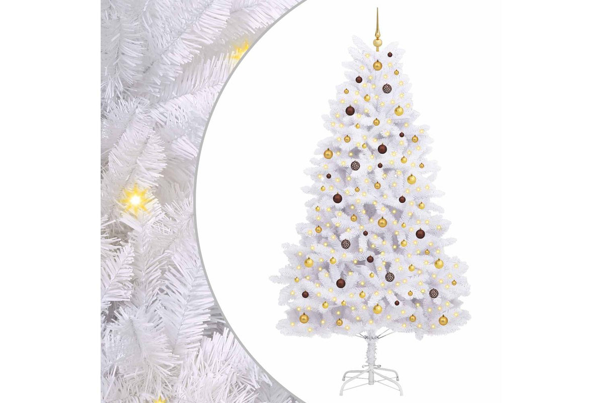 Vidaxl Artificial Christmas Tree 270 Cm Pvc And Steel White-2
