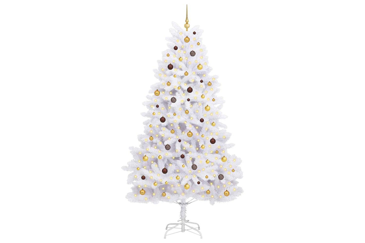 Vidaxl Artificial Christmas Tree 270 Cm Pvc And Steel White-3