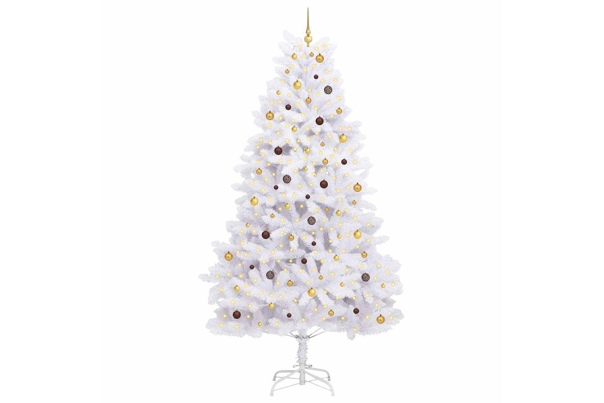 Vidaxl Artificial Christmas Tree 300 Cm Pvc And Steel White-3