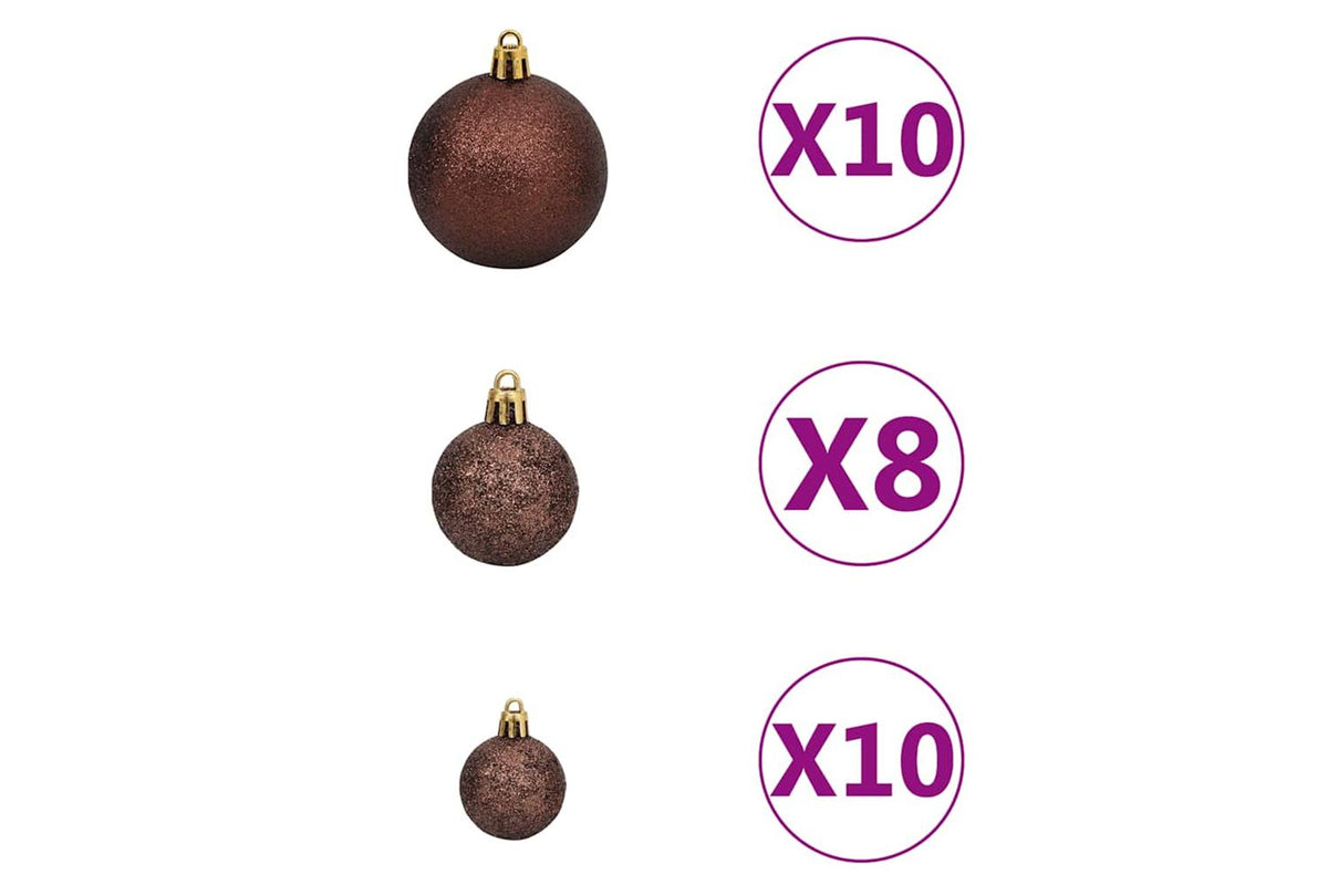 Vidaxl Artificial Hinged Christmas Tree 300 Leds Ball Set 300 Cm-6