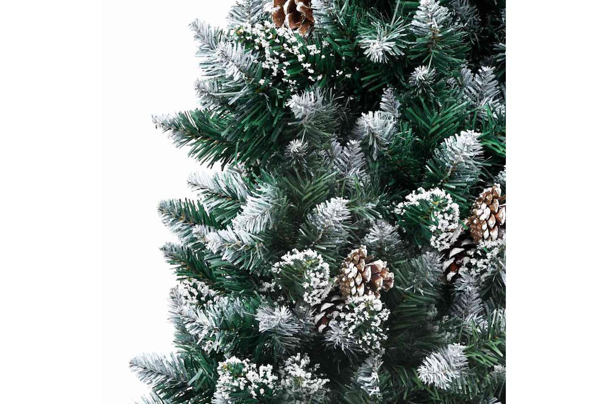 Vidaxl Artificial Christmas Tree With Pinecones And White Snow 180 Cm-4