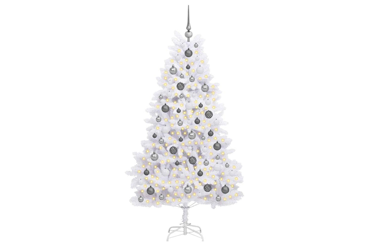 Vidaxl Artificial Christmas Tree 180 Cm Pvc And Steel White-3