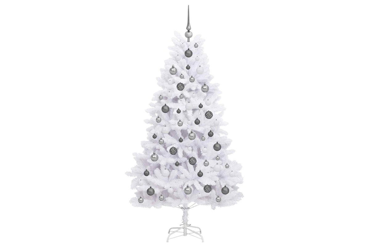 Vidaxl Artificial Christmas Tree 180 Cm Pvc And Steel White-4