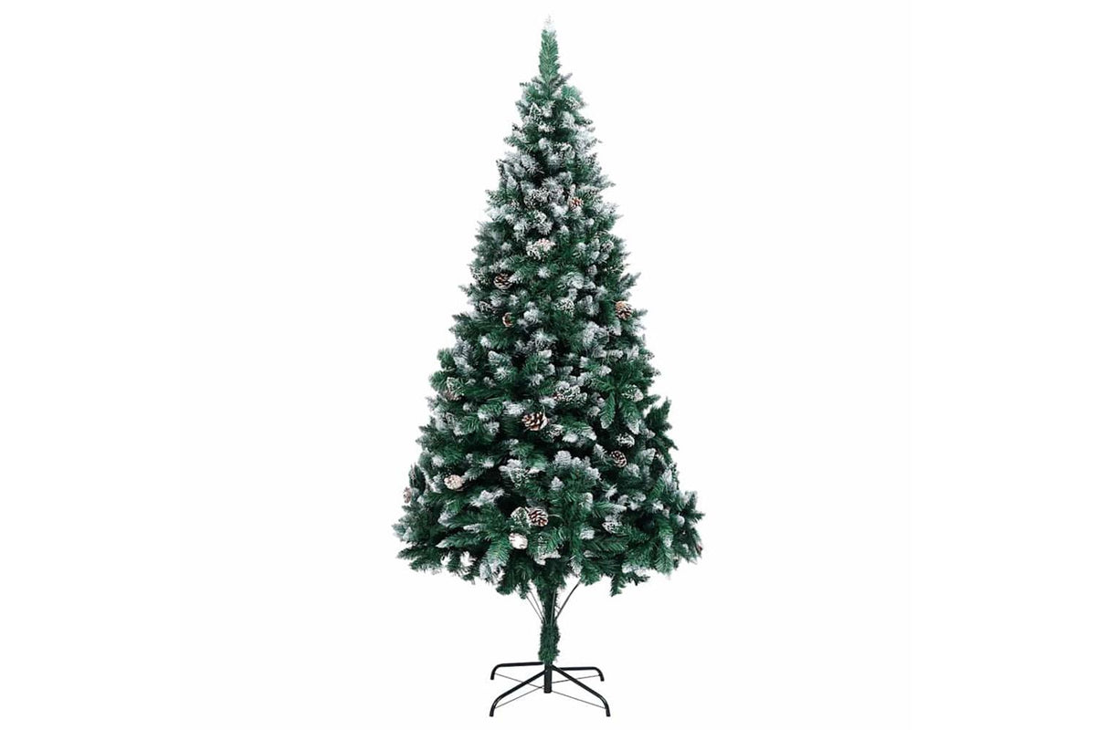 Vidaxl Artificial Christmas Tree With Pinecones And White Snow 210 Cm