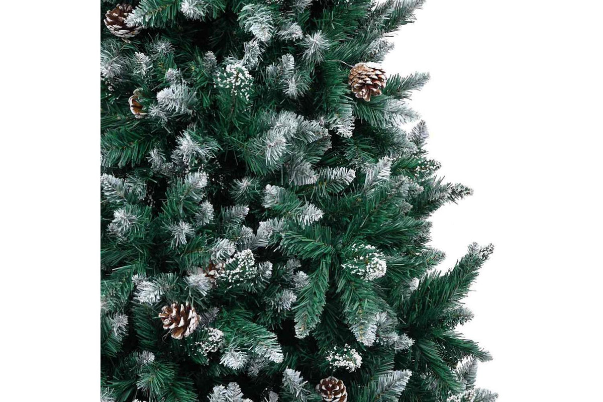 Vidaxl Artificial Christmas Tree With Pinecones And White Snow 210 Cm-3
