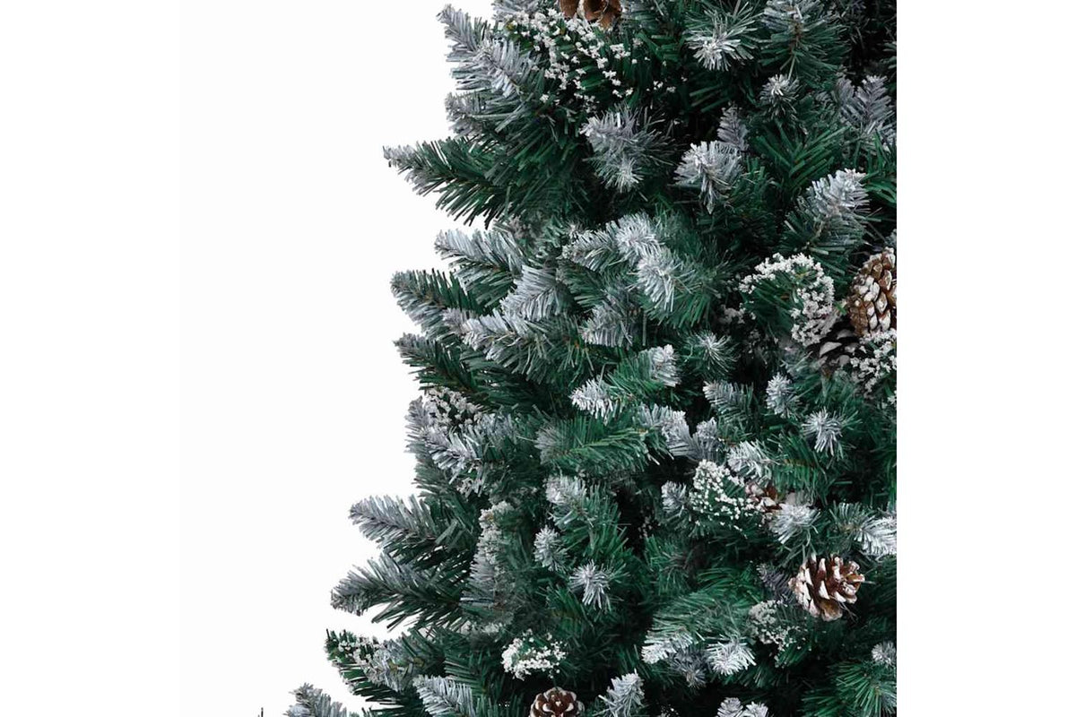 Vidaxl Artificial Christmas Tree With Pinecones And White Snow 210 Cm-4