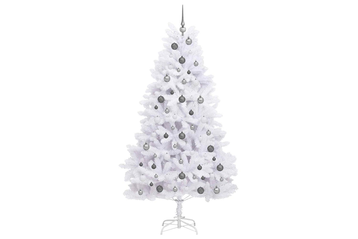 Vidaxl Artificial Christmas Tree 210 Cm Pvc And Steel White-4