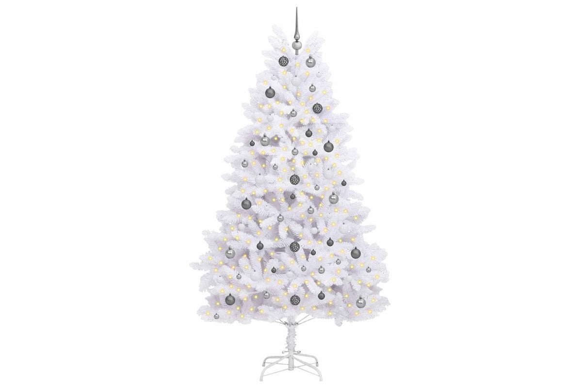 Vidaxl Artificial Christmas Tree 240 Cm Pvc And Steel White-3