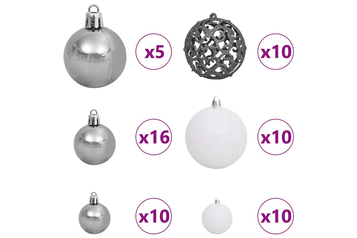 Vidaxl Artificial Christmas Tree 240 Cm Pvc And Steel White-8