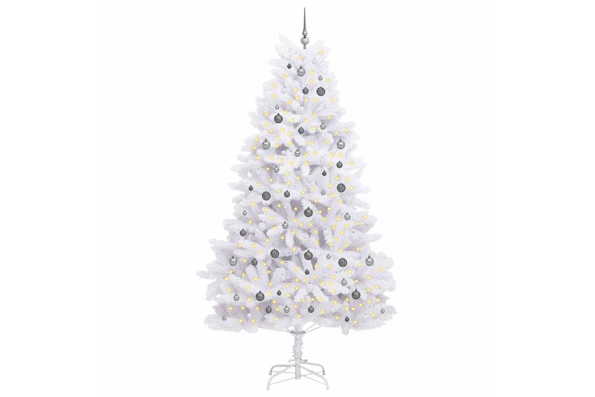 Vidaxl Artificial Christmas Tree 270 Cm Pvc And Steel White-3