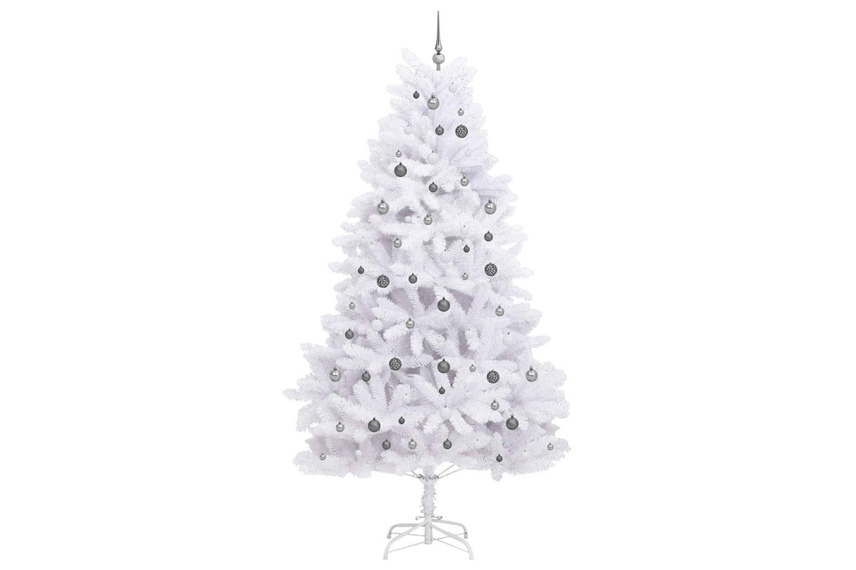 Vidaxl Artificial Christmas Tree 270 Cm Pvc And Steel White-4