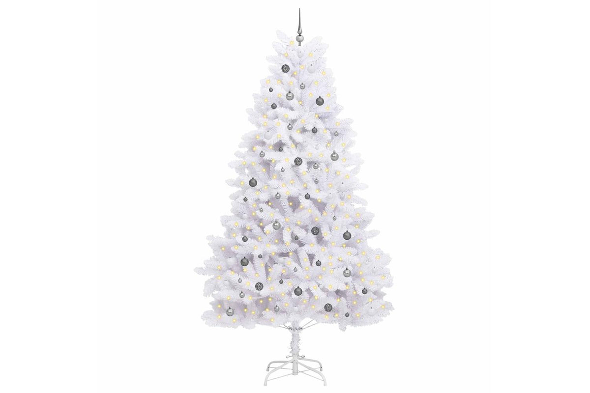 Vidaxl Artificial Christmas Tree 300 Cm Pvc And Steel White-3