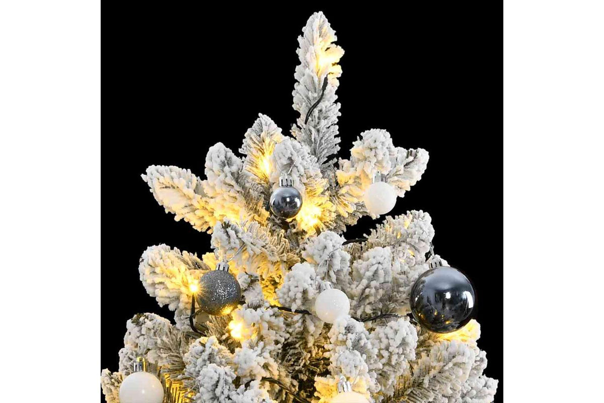 Vidaxl Artificial Hinged Christmas Tree 300 Leds Ball Set 210 Cm-2