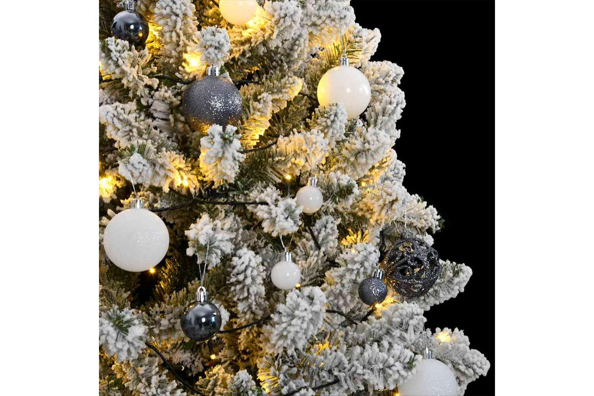 Vidaxl Artificial Hinged Christmas Tree 300 Leds Ball Set 210 Cm-3