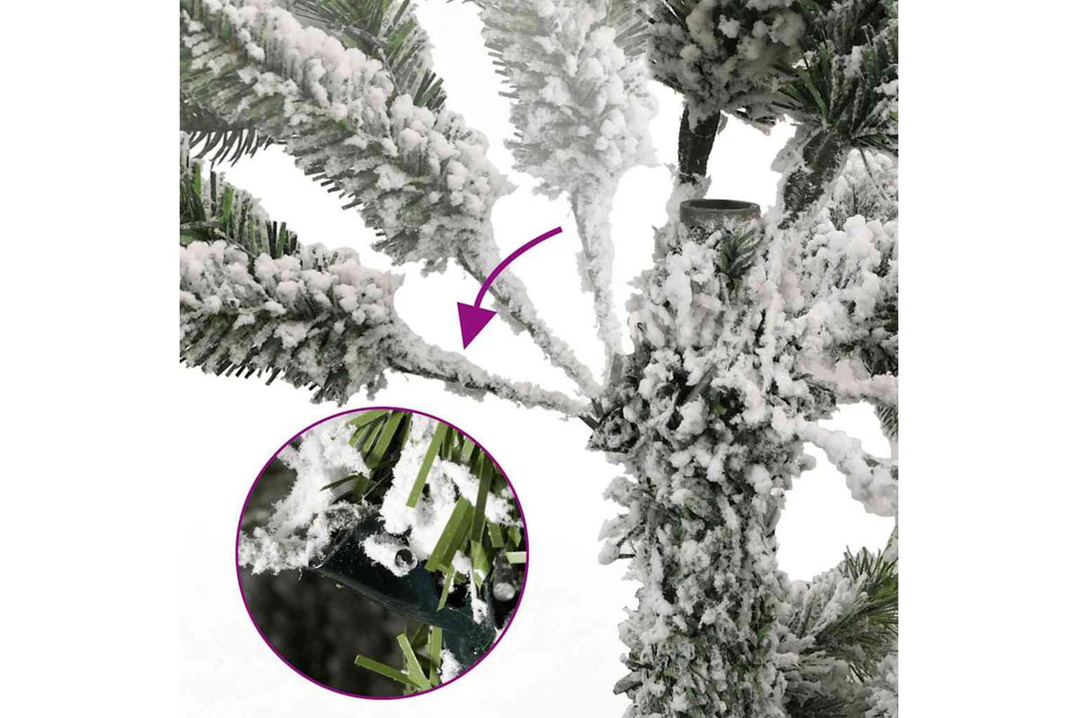 Vidaxl Artificial Hinged Christmas Tree 300 Leds Ball Set 210 Cm-6