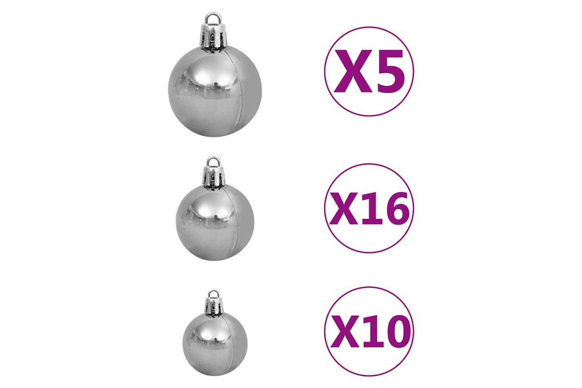 Vidaxl Artificial Hinged Christmas Tree 300 Leds Ball Set 300 Cm-7