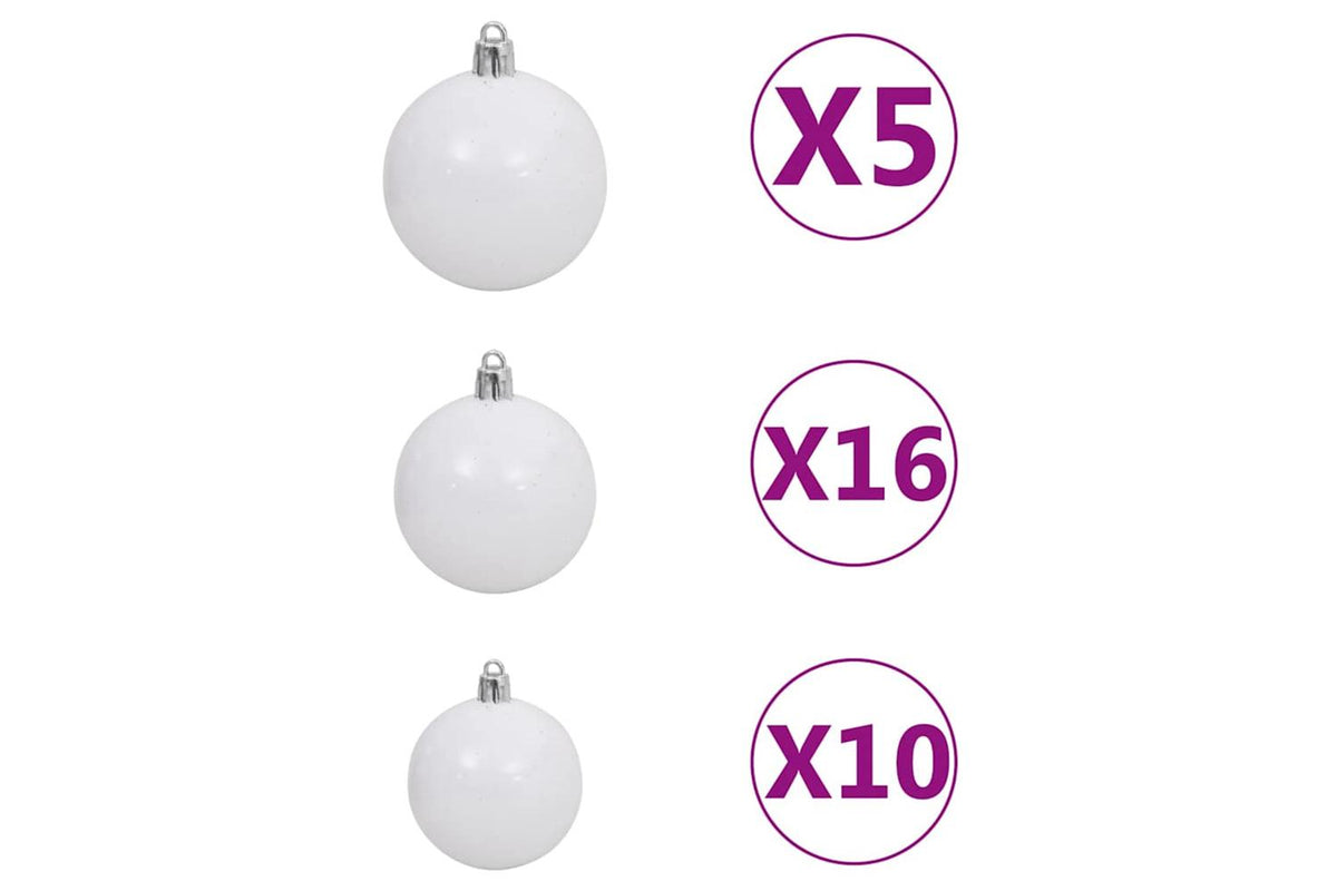 Vidaxl Artificial Hinged Christmas Tree 300 Leds Ball Set 300 Cm-8