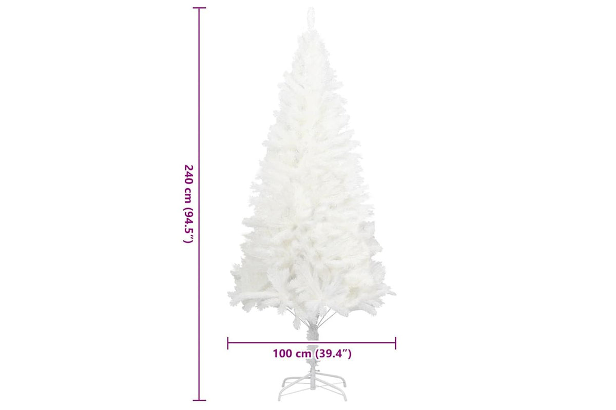 Vidaxl Artificial Christmas Tree Lifelike Needles White 240 Cm-6