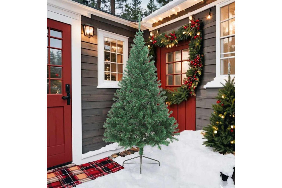 Vidaxl Artificial Half Christmas Tree With Stand Green 210 Cm Pvc-3