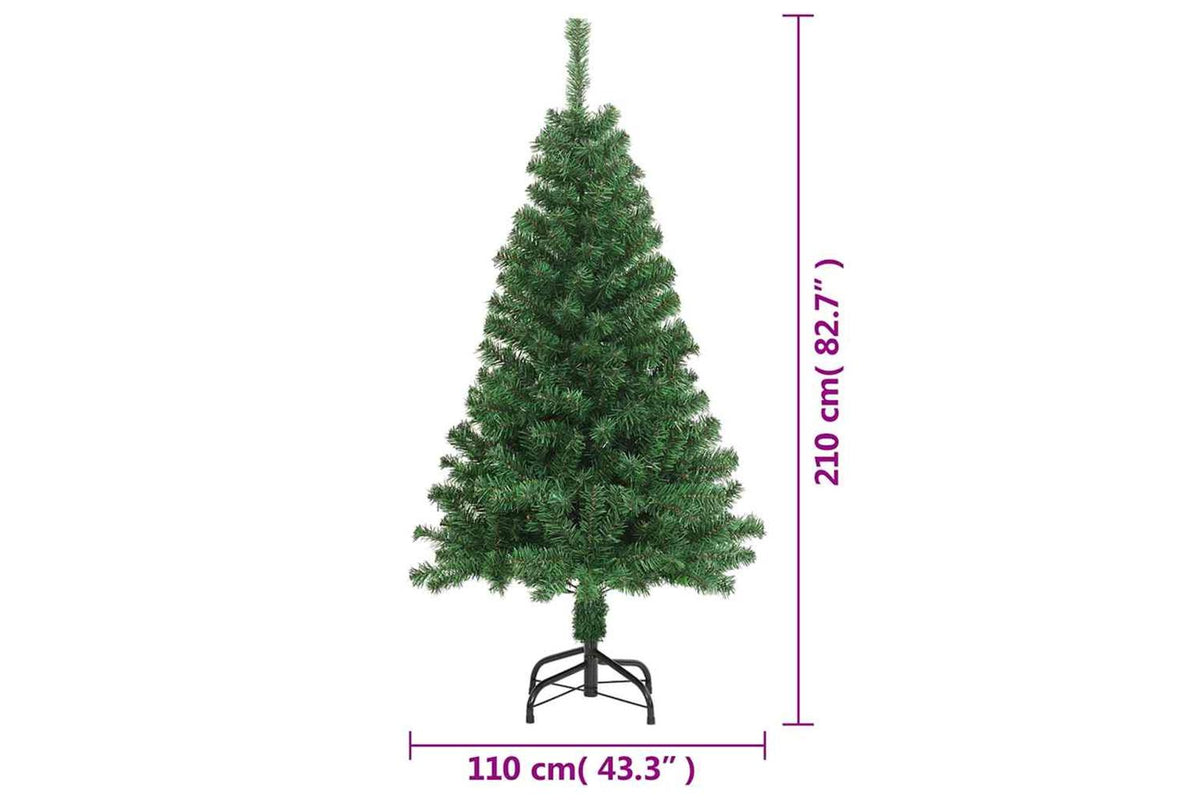 Vidaxl Artificial Christmas Tree With Thick Branches Green 210 Cm Pvc-6