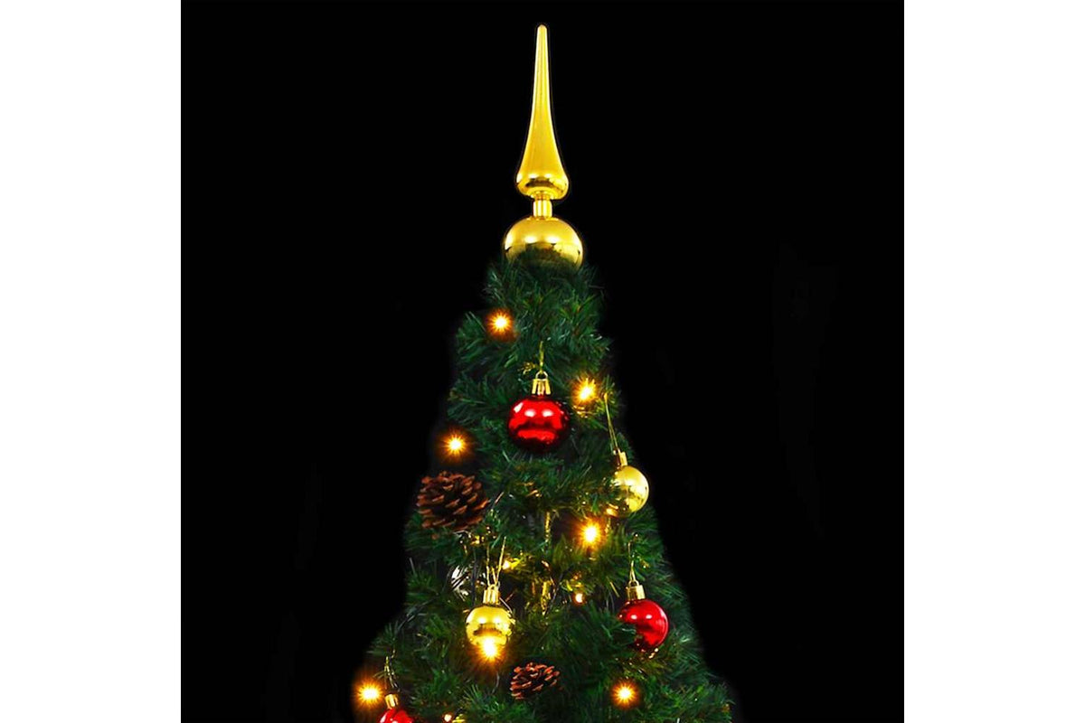 Vidaxl Artificial Pre-lit Christmas Tree With Baubles Green 150 Cm-4