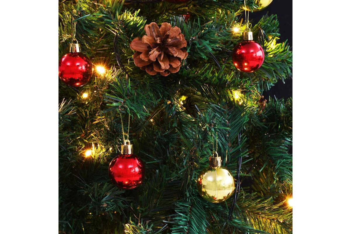 Vidaxl Artificial Pre-lit Christmas Tree With Baubles Green 150 Cm-5