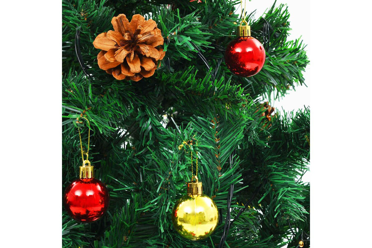 Vidaxl Artificial Pre-lit Christmas Tree With Baubles Green 150 Cm-9