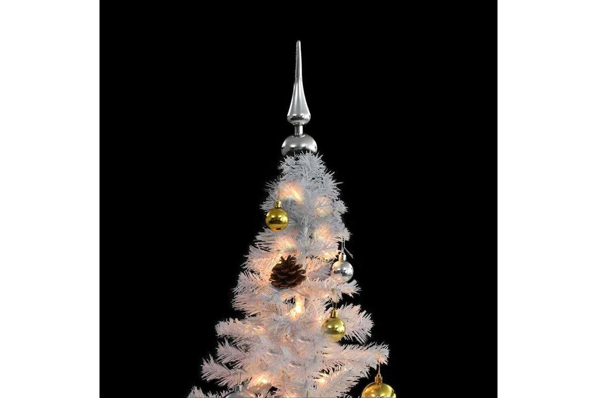 Vidaxl Artificial Pre-lit Christmas Tree With Baubles White 150 Cm-6