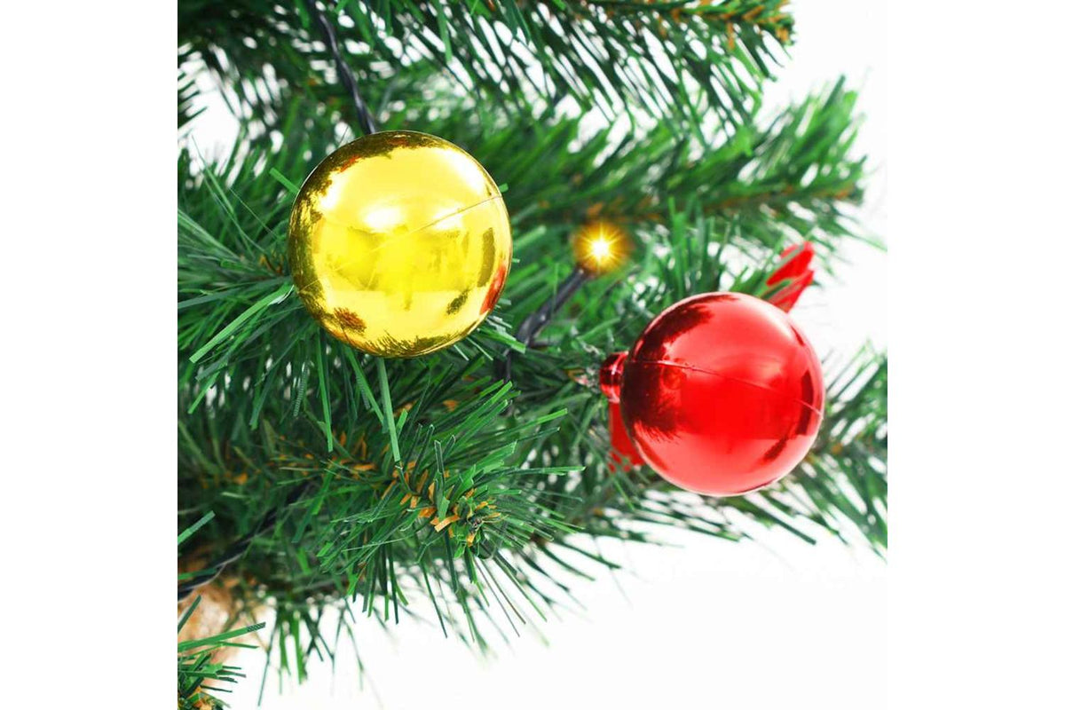 Vidaxl Artificial Pre-lit Christmas Tree With Baubles Green 64 Cm-8