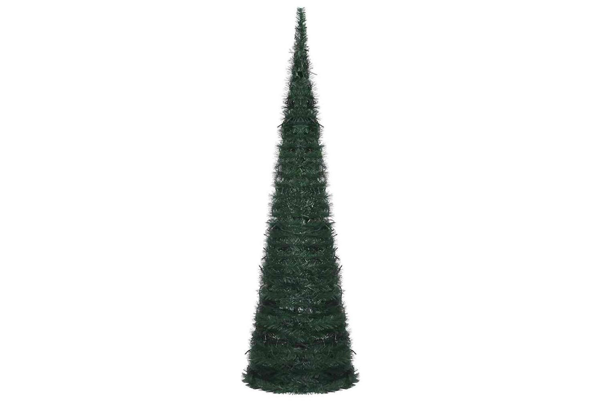 Vidaxl Pop-up String Artificial Pre-lit Christmas Tree Green 150 Cm-6