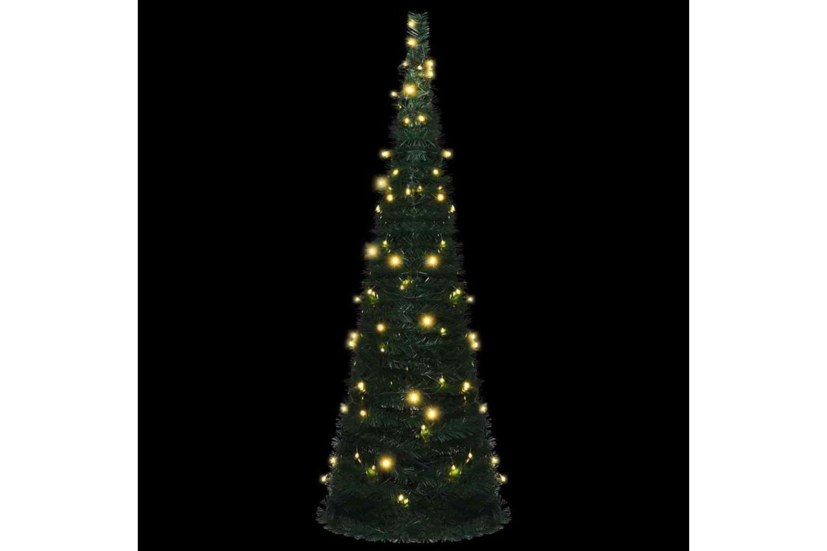 Vidaxl Pop-up String Artificial Pre-lit Christmas Tree Green 180 Cm-3