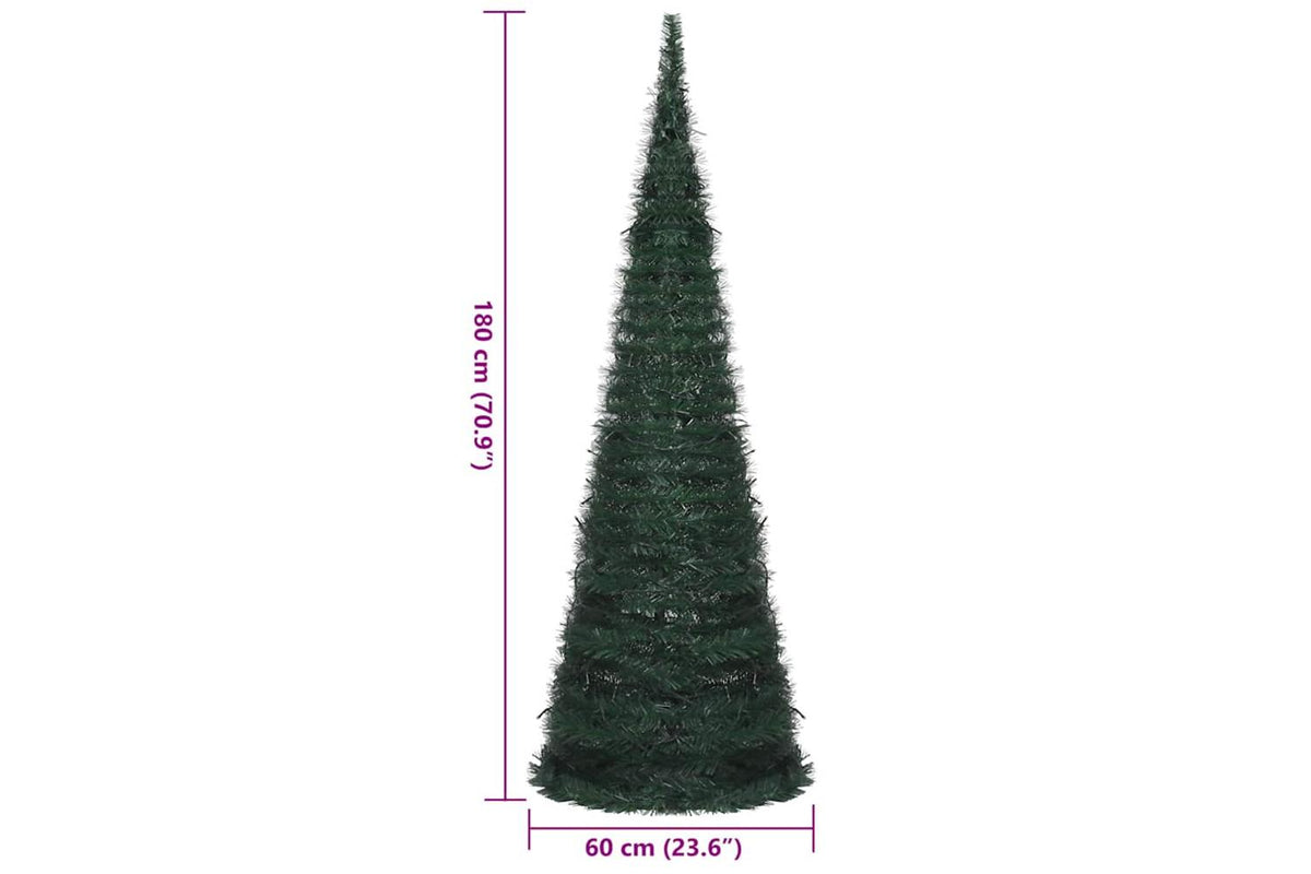 Vidaxl Pop-up String Artificial Pre-lit Christmas Tree Green 180 Cm-10