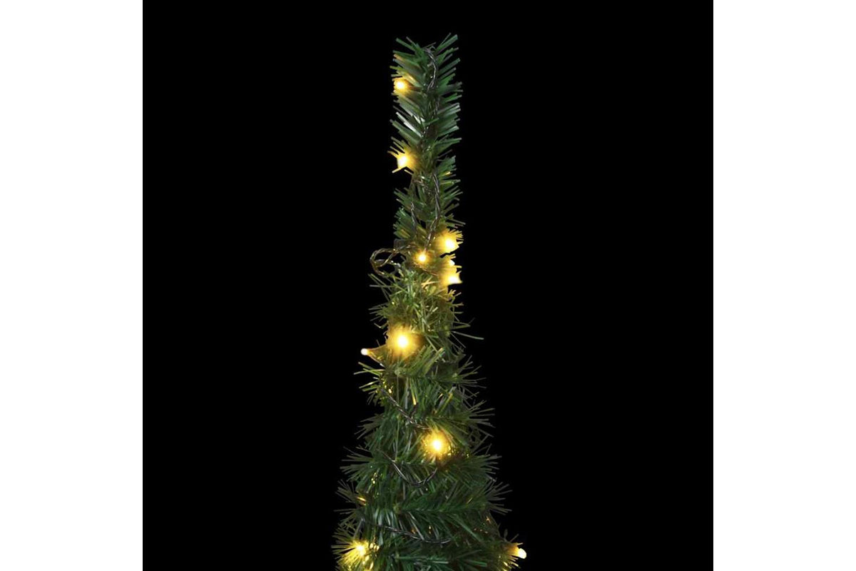 Vidaxl Pop-up String Artificial Pre-lit Christmas Tree Green 210 Cm-4